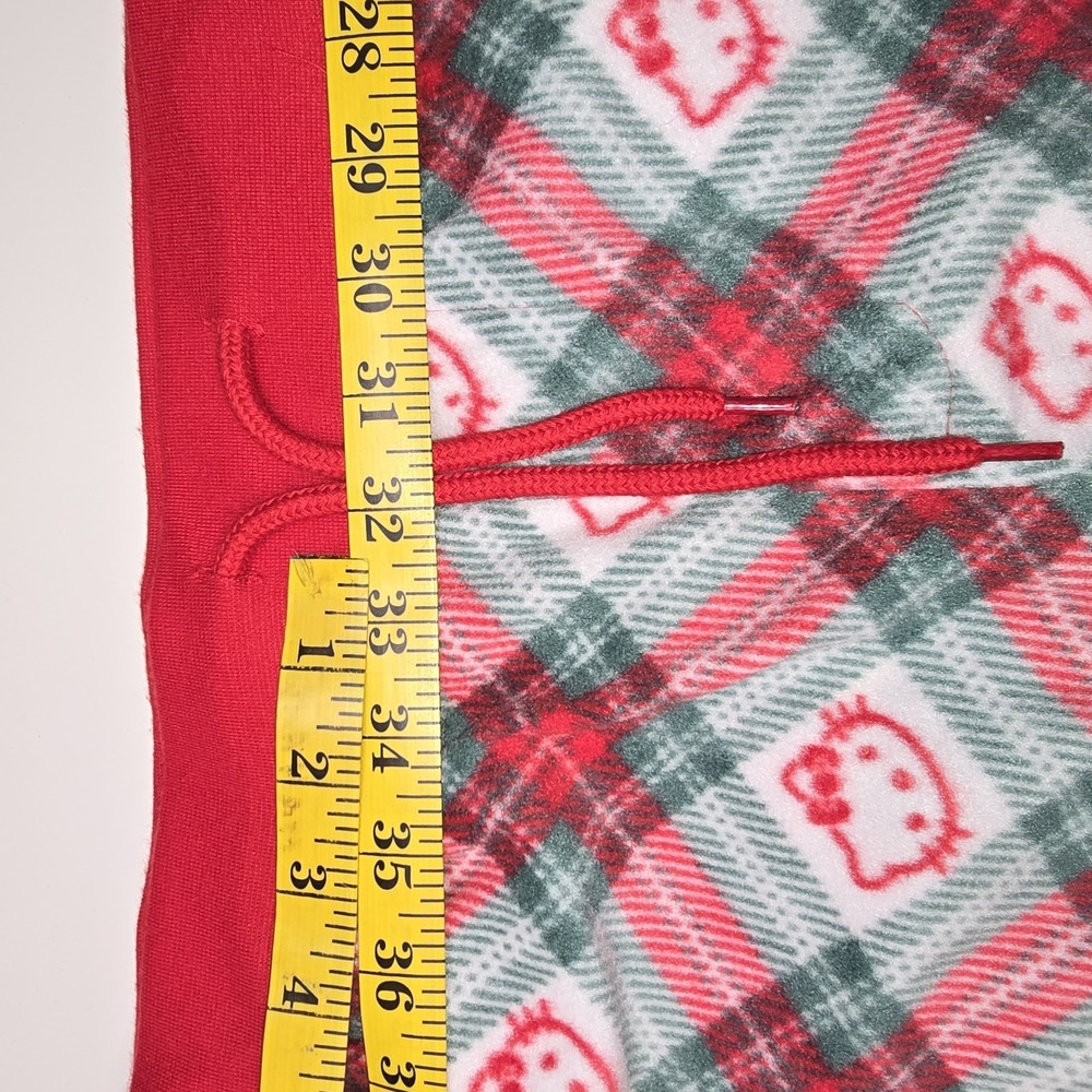 Hello Kitty NWT Holiday Plaid‎ Sleep Pants Aeropostale Red Green Women's Small - Picture 7 of 12